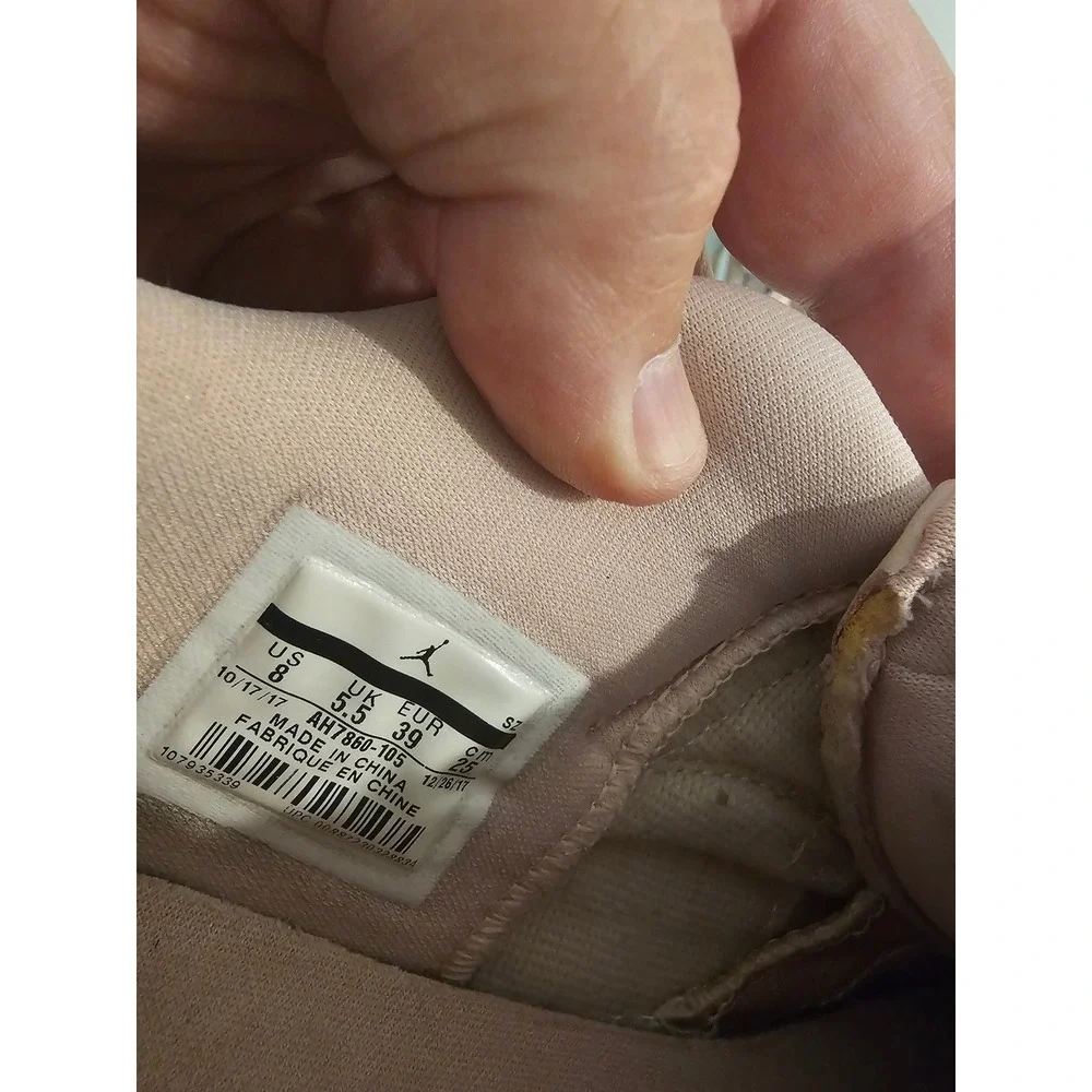 Jordan 8 Women Rose Gold Metallic Leather Retro 11 Low Sneakers AH7860-105